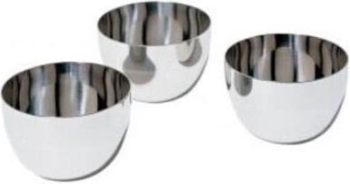 Alessi Serving Bowl Round Inox Gray
