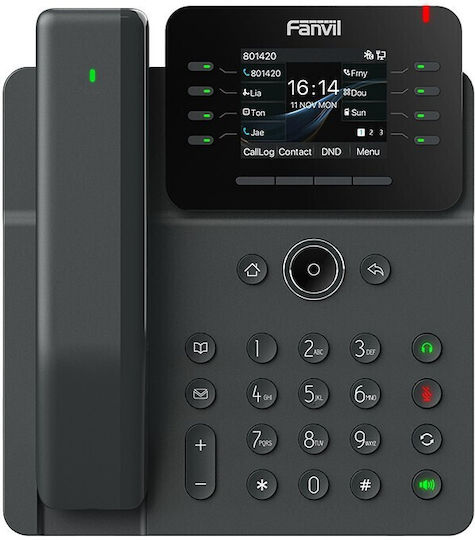 Fanvil V62 Pro Ασύρματο Τηλέφωνο IP 12 γραμμών Μαύρο