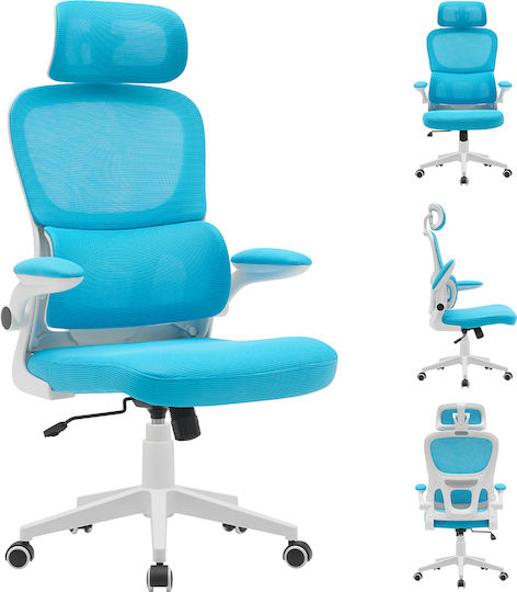 Bakaji Bürostuhl Blau Weiß