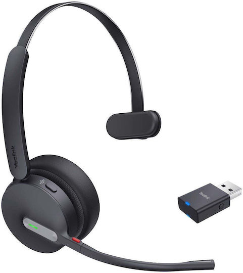 Yealink Wh64 Hybrid Mono Uc Headset Wireless Headband Office Call Center Micro-usb Bluetooth Black