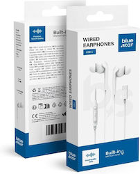 Blue Star M15c In-ear Handsfree Ακουστικά με Βύσμα USB-C Λευκό Blue Star M15c In-ear Handsfree Ακουστικά με Βύσμα USB-C Λευκό