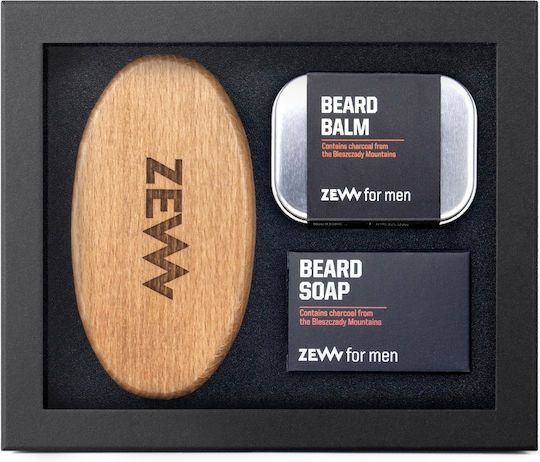 Σετ Σαπούνι Βάλσαμό & Βούρτσα Γενειάδας Zew Men 3 In1 Well Looking Bearded Man Set
