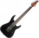 Chitară electrică Jet Js-507 Stygian Stratocaster HH cu 7 corzi, neagră