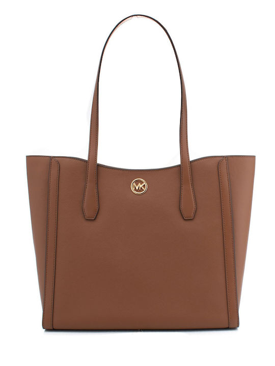 Michael Kors Temple Women's Bag Shopper Shoulder Brown