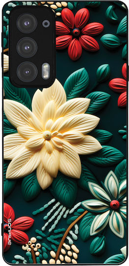 Sonique 3D Flower Series калъф за Motorola Edge 20 5G Зелен