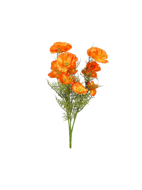 Poppy Fabric Bouquet 50cm A34692 Orange