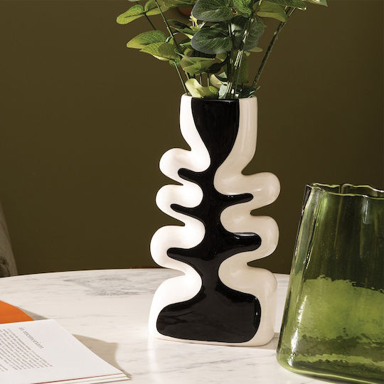 Keramik Vase Twisted Grüne 15x8.9xH28cm
