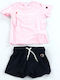 Kinder-Set mit Shorts Sommer 2Stück Rosa