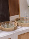 Wicker Round Decorative Tray A-s Ali 35x35x11cm 2pcs