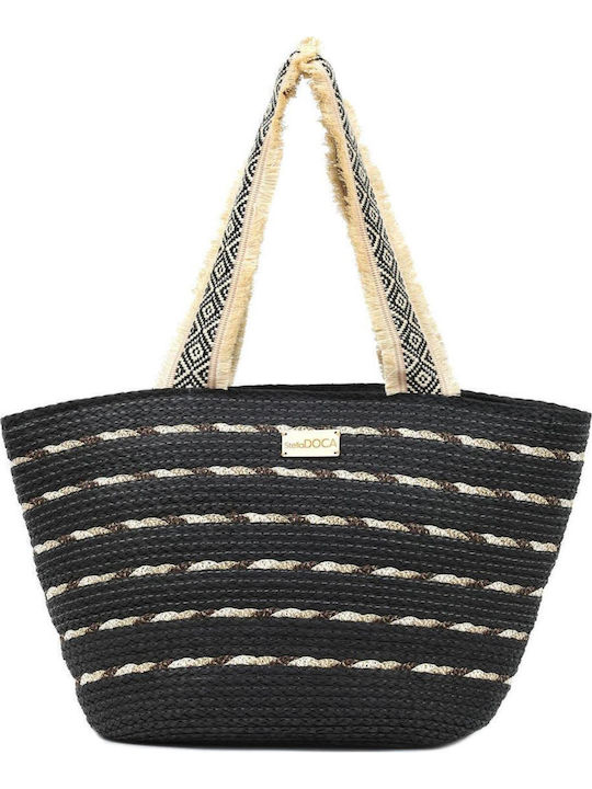 Doca Geantă De Plajă Din Wicker Neagră