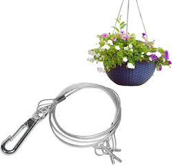 Metallhalterung Hängende Töpfe Stahlseile + Karabiner 54cm Prosperplast