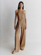 Damen Stoff Hose Beige