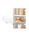 SDS Kitchen Organizer Racks Metallic in White Colour 26x40.5x13.5cm