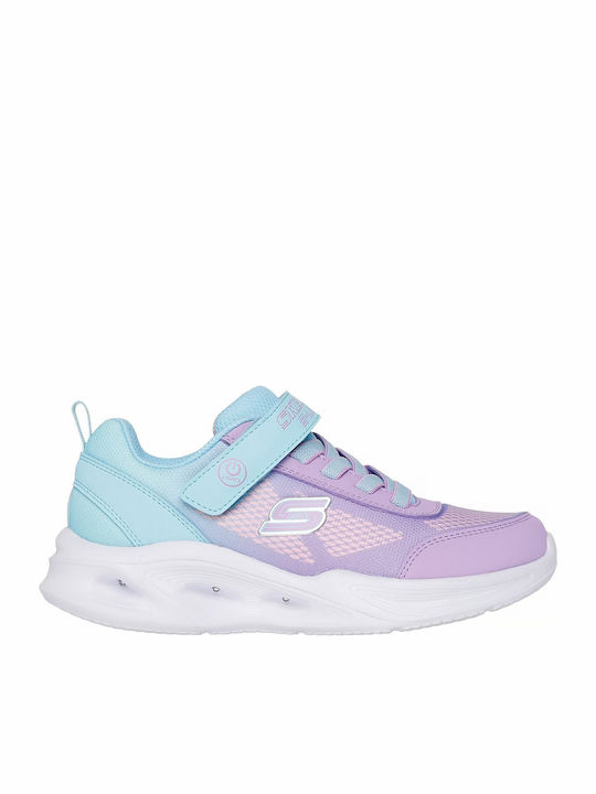 Skechers Glow Παιδικά Sneakers με Σκρατς & Φωτά...