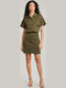 Mini Kleid Khaki