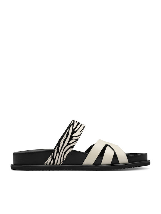Sandale Casual Damă Din Piele Ivory Comb