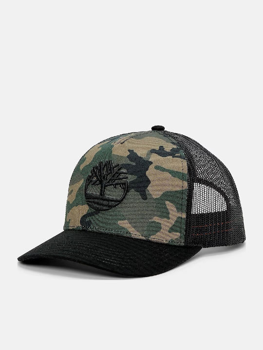 Timberland Camo Print Trucker Hat Black Tb0a2psv001