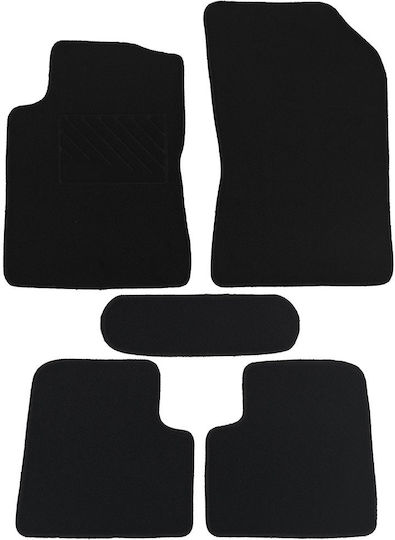 Set of Front and Rear Mats 5pcs for Citroen C3 2016 Black