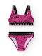 Nath Kids Kinder Badeanzug Bikini Magenta-Black