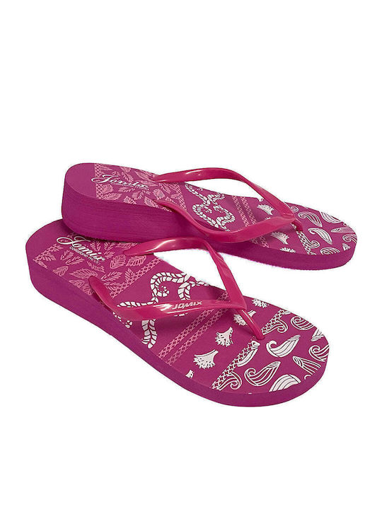 Women's Platform Flip Flops Fuchsia