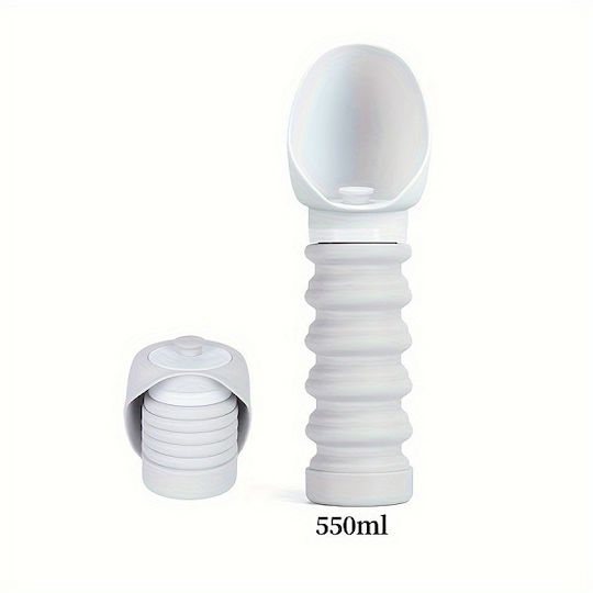 Portable Plastic Food & Water Bottle for Dog & Cat 550ml 10x9x13.5cm