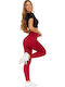 Training Women's Firming High Waist & Push Up Red Leggings