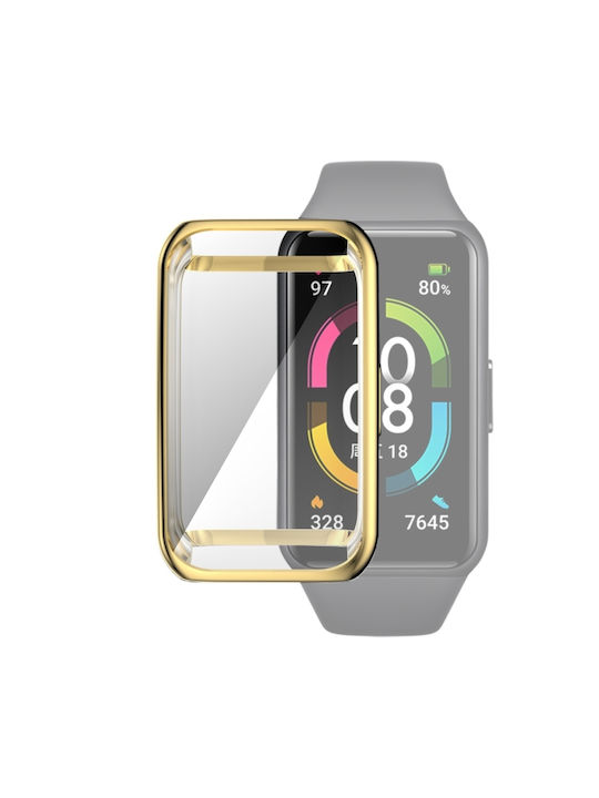 Huawei Силиконов Калъф в Златист цвят за Huawei Band 7, Huawei Band 6, Honor Band 6