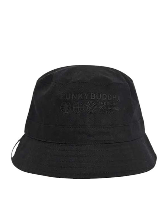 Funky Buddha Υφασμάτινo Ανδρικό Καπέλο Μαύρο