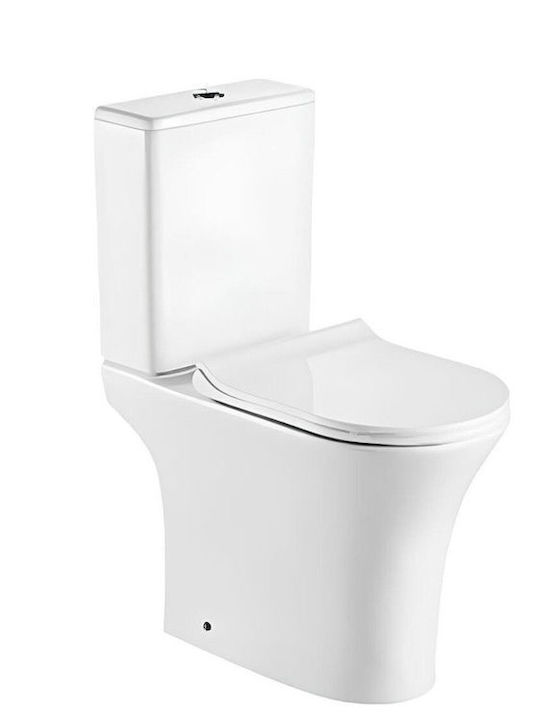 Sparke Stehende Toilette mit Spülung Weiße Sparke Stehende Toilette mit Spülung Weiße