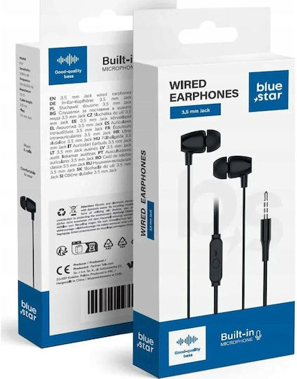 Blue Star Pa-e67 In-ear Handsfree Headphones with Connector 3.5mm White