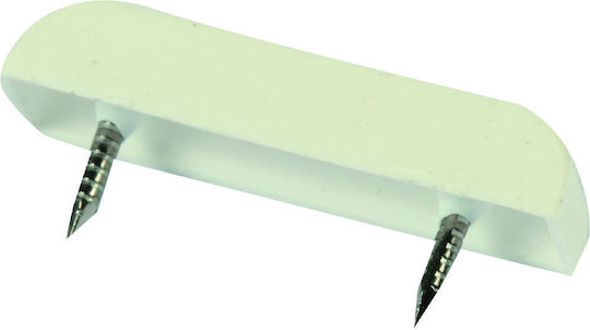 Eurofit Γωνία Ραφιού από Πλαστικό σε Λευκό Χρώμα 39x10mm 12τμχ