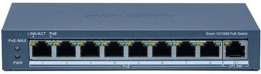 Hikvision DS-3E1309P-EI(B) Managed L2 PoE+ Switch with 8 Ethernet Ports