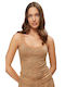 Fimelle Women's Sleeveless T-Shirt Brown