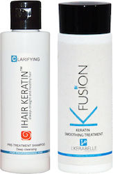 Kit Tratament Keratină K Fusion + Șampon de Curățare L'kerabelle 100ml Kit Tratament Keratină K Fusion + Șampon de Curățare L'kerabelle 100ml