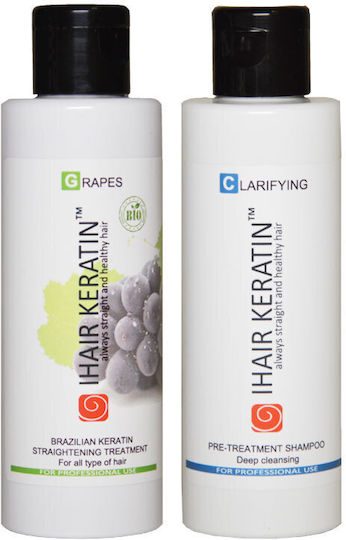 Keratin Treatment Kit Grapes + Clarifying Shampoo Ihair Keratin 100ml