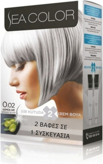 Sea Color Seacolor Hair Dye 0.02 Smoked Silver