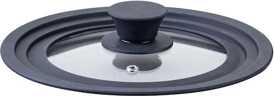 Fackelmann Kochgeschirrdeckel Glas Drachtring Silikon 24-26-28cm Schwarz