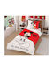 Tac Conținut set Husă de pilotă pentru copii Single cu față de pernă Bumbac Roșu 160x220cm