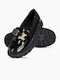 Girls Patent Leather Moccasins Black