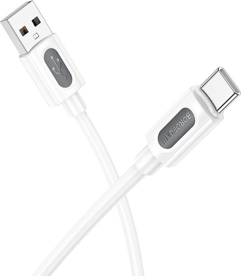 Borofone USB 2.0 Cable USB-C male - USB-A PD Λευκό 1m 2362