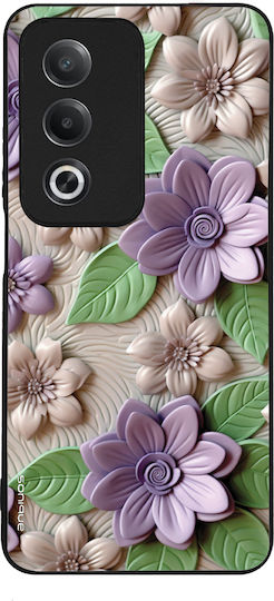 Sonique 3D Blumen Serie Hülle für Oppo A80 5G Violett