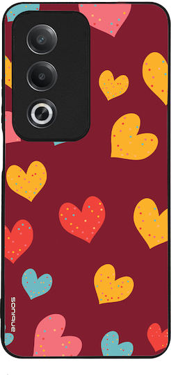Carcasă din seria Sonique Heart pentru Oppo A80 5G Bordeaux
