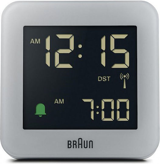 Braun Επιτραπέζιο Ψηφιακό Ρολόι με Ξυπνητήρι & Ραδιόφωνο Ασημί mid-34573