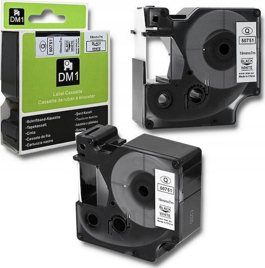 Qoltec Bandă Pentru Etichetări 1m x 19mm În Culoare Albă Serie Compatibilă Dymo D1