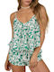 Women's Blouse with Straps Kelly Green