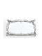 Inart Metallic Rectangular Decorative Tray Rhinestones with Mirror 20x16cm