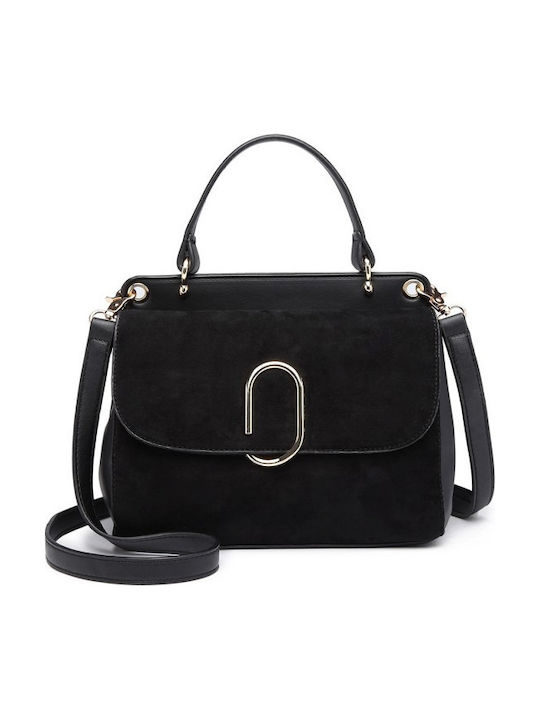 Miss Lulu Leather Women's Bag Shoulder Black