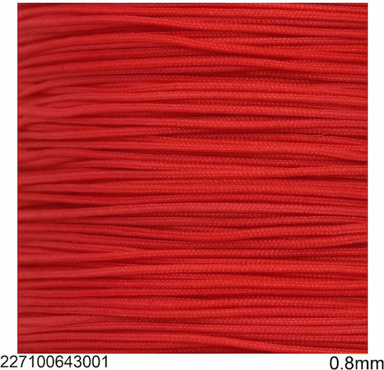 Μακραμε Γορδονι Jade 0.8mm 10μετρα Κοκκινο 10 Μετρα