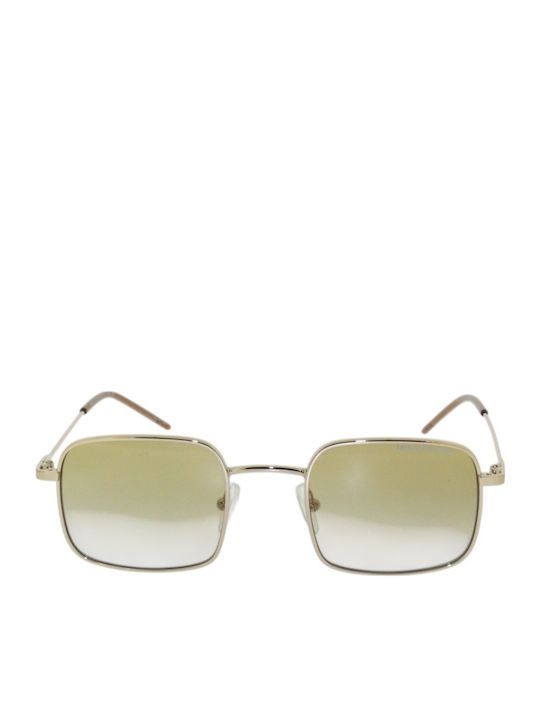 Armani Exchange Unisex Sunglasses with Gold Metal Frame and Gold Gradient Mirror Lens