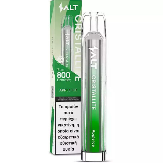 Salt Cristallite Einweg E-Zigarette 800 Züge Apple Ice 2ml 20mg